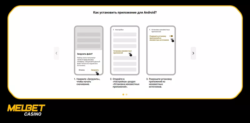 Интерфейс личного кабинета пользователя Melbet